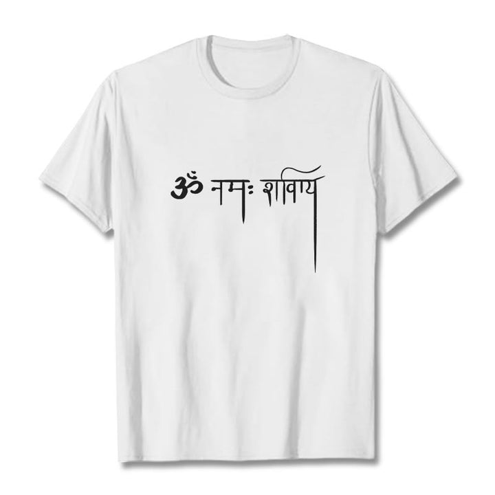 Camiseta con Buddha Stones sánscrito Namah Shivaya - Blanco - 2XL - image 6
