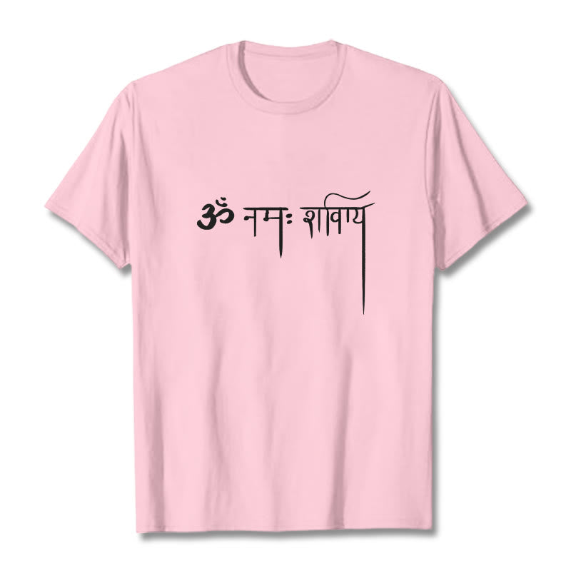Camiseta con Buddha Stones sánscrito Namah Shivaya - Rosa claro - 2XL - image 13