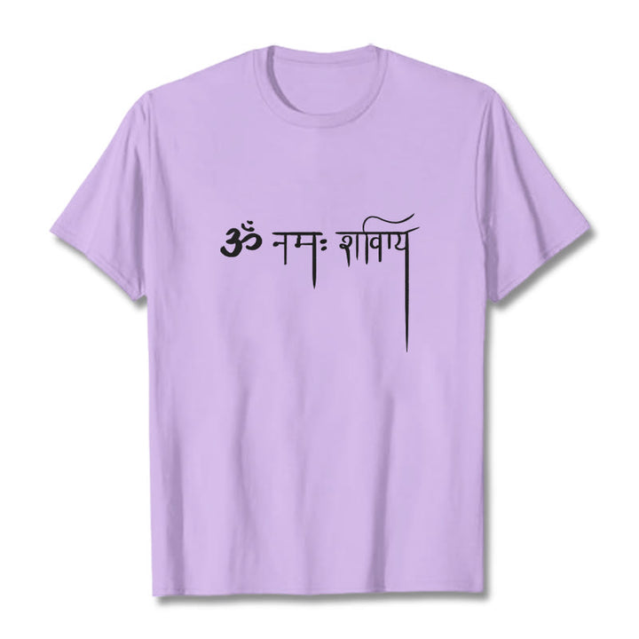 Camiseta con Buddha Stones sánscrito Namah Shivaya - Ciruela - 2XL - image 17