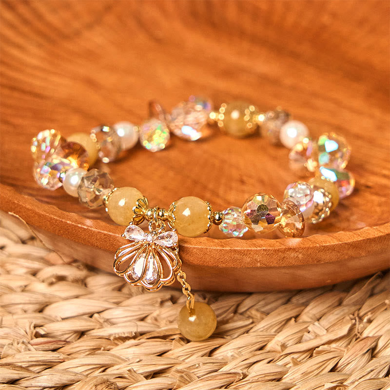 Pulsera de la paz con Buddha Stones, amatista, citrino y perla natural