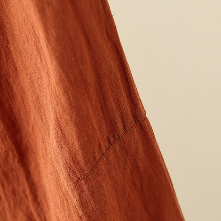 Pantalones anchos de Buddha Stones y algodón para mujer, informales, con diseño de arrugas y cordón ajustable, de 9 pulgadas de largo, con bolsillos. - image 11