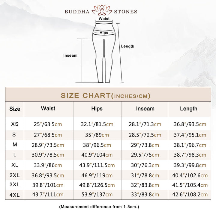 Leggings de ejercicio para mujer con paisajes naturales en color cian oscuro y Buddha Stones