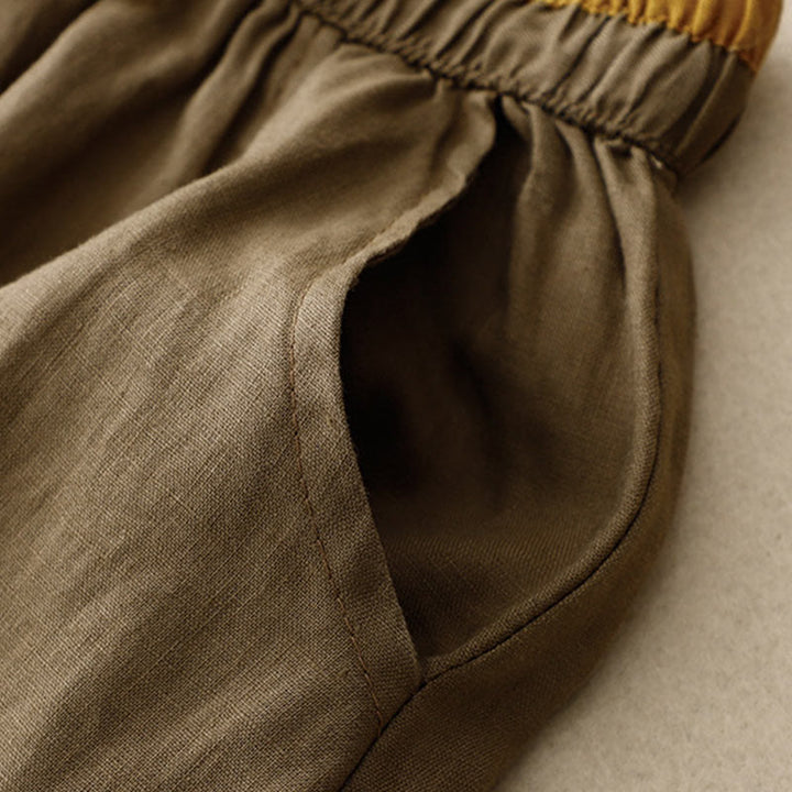 Falda vintage con bordado sólido y cordón para mujer con bolsillos y Buddha Stones - image 3