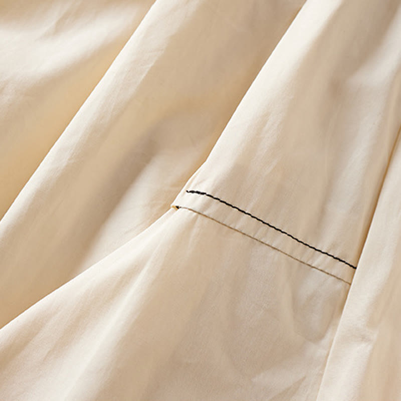 Falda de algodón para mujer con diseño irregular informal de verano con Buddha Stones y bolsillos - image 3