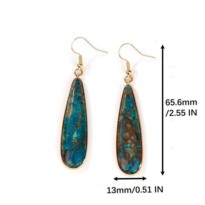 Pendientes Buddha Stones con forma de gota de agua y piedra emperador. - image 4