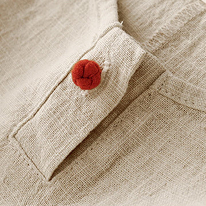Camiseta informal de lino y algodón con cuello redondo y manga corta para mujer, con estampado de Buddha Stones