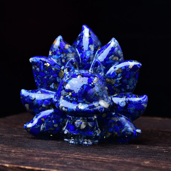 Buddha Stones pequeñas, varias piedras, cristal rosa, citrino, amatista, zorro de nueve colas, calidez, decoración del hogar - Lazurita 8,8*6,9*8 cm - image 18