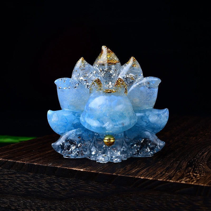Buddha Stones pequeñas, varias piedras, cristal rosa, citrino, amatista, zorro de nueve colas, calidez, decoración del hogar - Aguamarina + Ópalo 8,8*6,9*8 cm - image 28