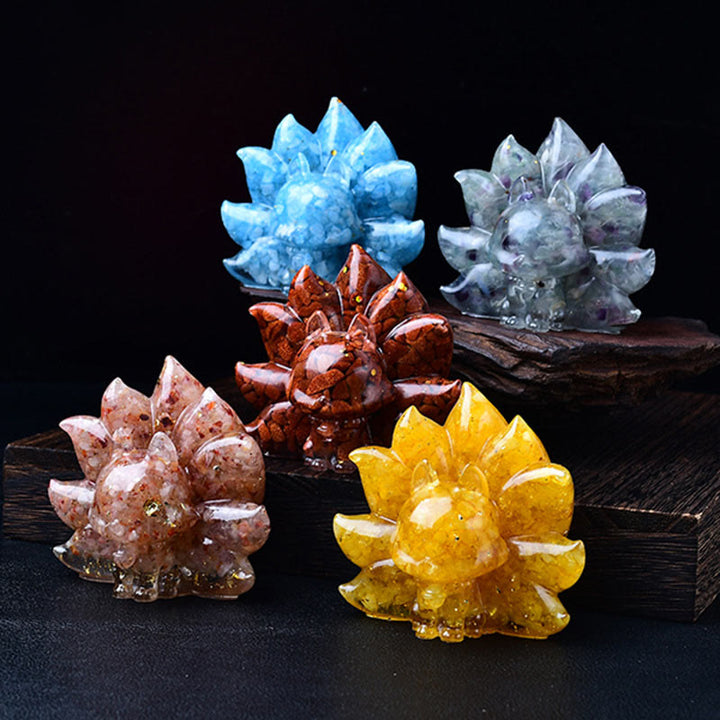 Buddha Stones pequeñas, varias piedras, cristal rosa, citrino, amatista, zorro de nueve colas, calidez, decoración del hogar - image 30