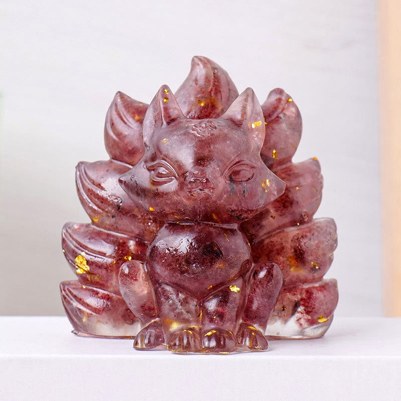 Buddha Stones pequeñas, varias piedras, cuarzo fresa, amatista, aventurina verde, zorro de nueve colas, curación, decoración del hogar - Cuarzo fresa - 8*8,7 cm - image 1