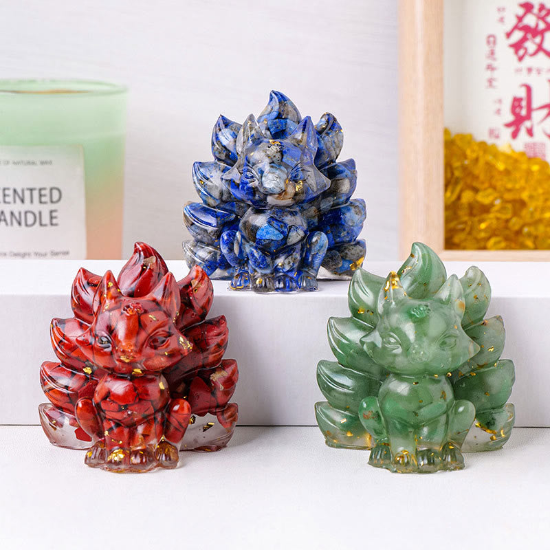 Buddha Stones pequeñas, varias piedras, cuarzo fresa, amatista, aventurina verde, zorro de nueve colas, curación, decoración del hogar - image 0