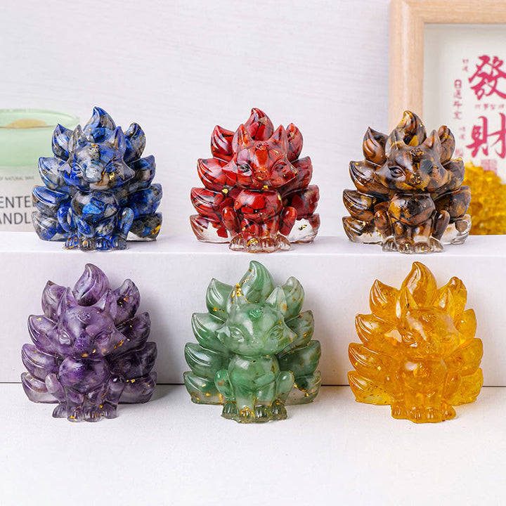 Buddha Stones pequeñas, varias piedras, cuarzo fresa, amatista, aventurina verde, zorro de nueve colas, curación, decoración del hogar