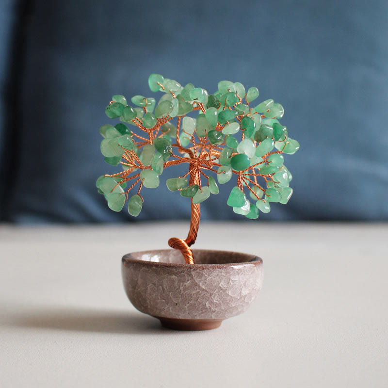 Buddha Stones, varios cristales, citrino, amatista, aventurina verde, árbol de la prosperidad, decoración del hogar. - Aventurina verde 6-7*10cm - Caja de regalo - image 4