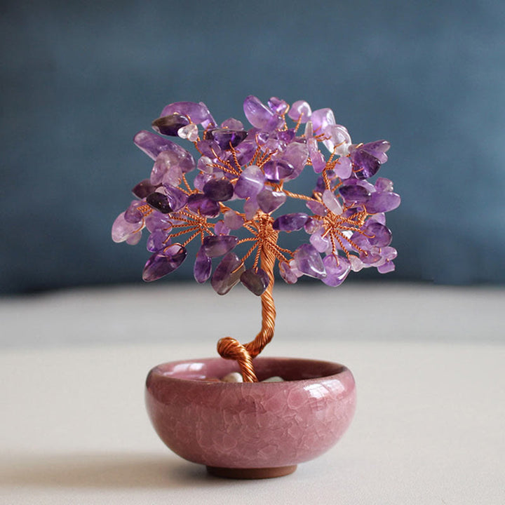 Buddha Stones, varios cristales, citrino, amatista, aventurina verde, árbol de la prosperidad, decoración del hogar.