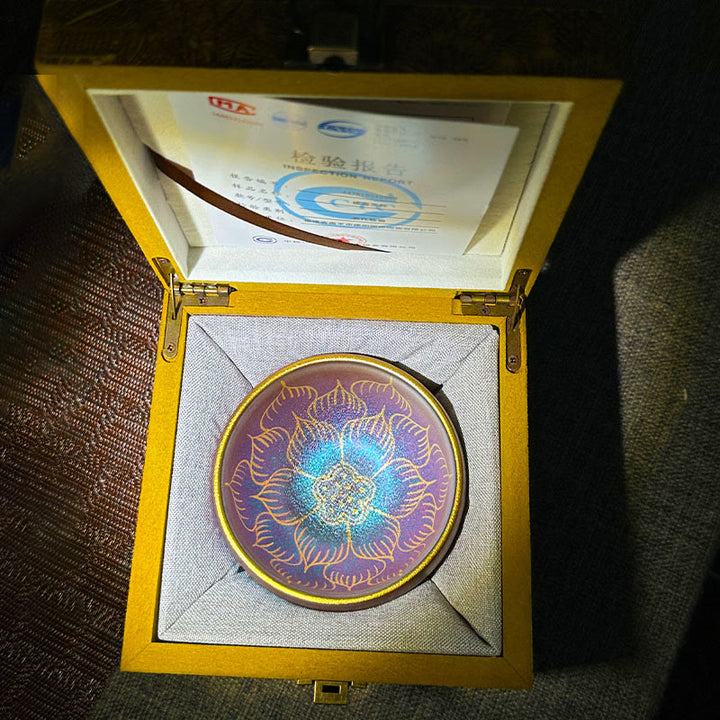 Taza de té de cerámica con diseño de flor de loto Jianzhan china hecha a mano con Buddha Stones, taza de té Kung Fu de 150 ml
