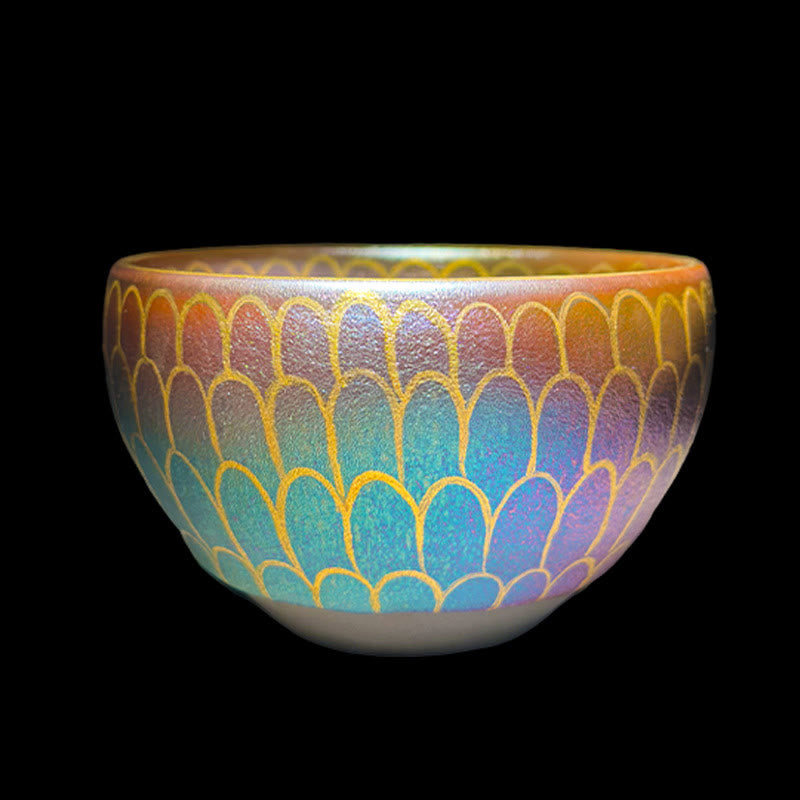 Taza de té de cerámica con diseño de flor de loto Jianzhan china hecha a mano con Buddha Stones, taza de té Kung Fu de 150 ml