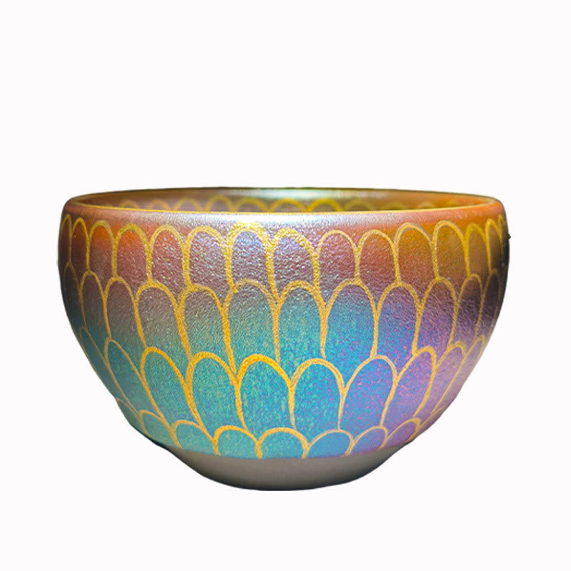 Taza de té de cerámica con diseño de flor de loto Jianzhan china hecha a mano con Buddha Stones, taza de té Kung Fu de 150 ml
