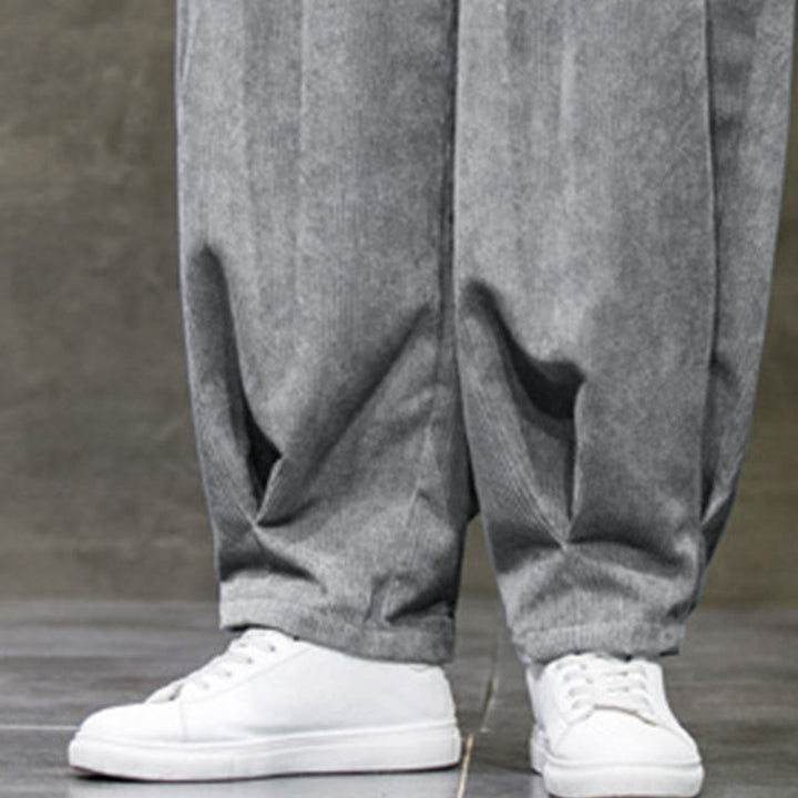 Pantalones bombachos casuales de algodón liso con bolsillos para hombre de Buddha Stones - image 19