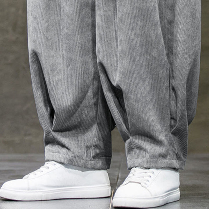 Pantalones bombachos casuales de algodón liso con bolsillos para hombre de Buddha Stones - image 17