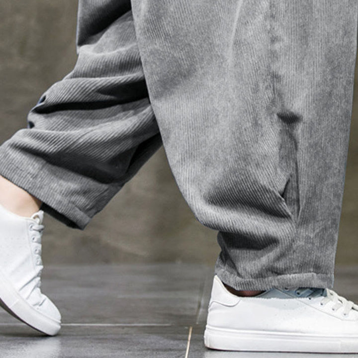 Pantalones bombachos casuales de algodón liso con bolsillos para hombre de Buddha Stones - image 18