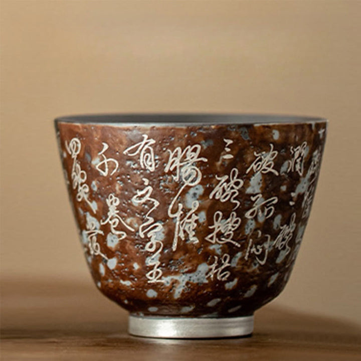 Taza de té de kung fu con diez mil poemas de Buddha Stones, 100 ml, con caja de regalo