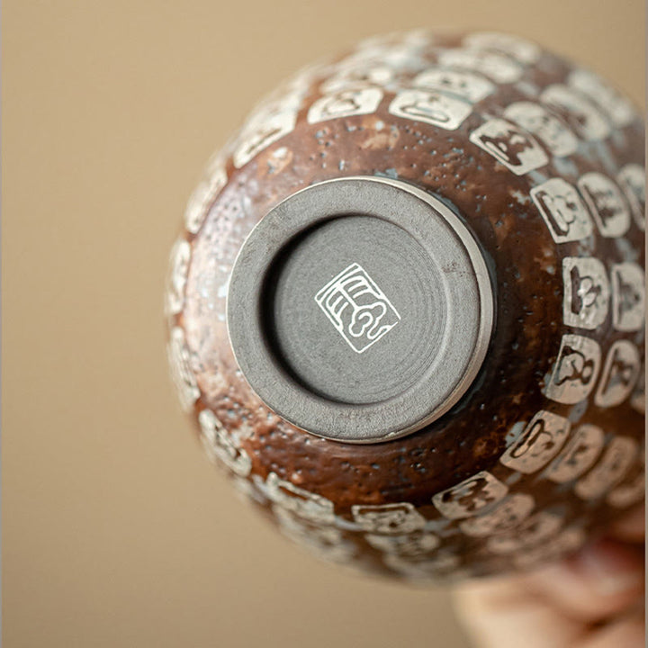 Taza de té de kung fu con diez mil poemas de Buddha Stones, 100 ml, con caja de regalo