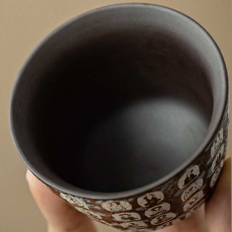 Taza de té de kung fu con diez mil poemas de Buddha Stones, 100 ml, con caja de regalo