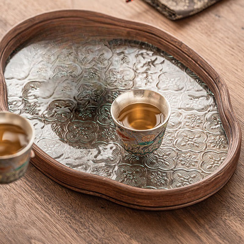 Taza de té de kung fu con diseño de algas, loto y pez, de Buddha Stones, 45 ml, con caja de regalo
