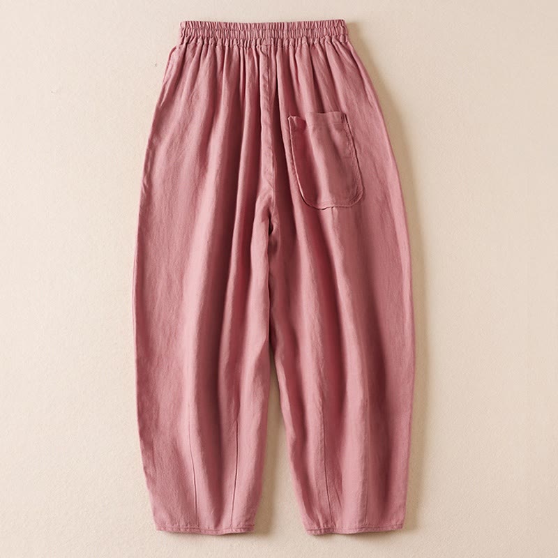 Pantalones harén con bordado de flores pequeñas de verano y bolsillos de Buddha Stones - image 12