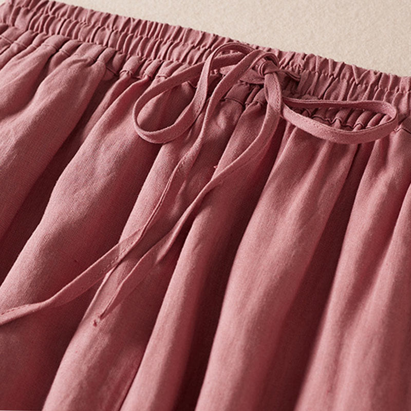 Pantalones harén con bordado de flores pequeñas de verano y bolsillos de Buddha Stones - image 13