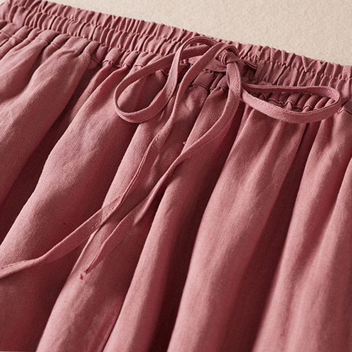 Pantalones harén con bordado de flores pequeñas de verano y bolsillos de Buddha Stones - image 13