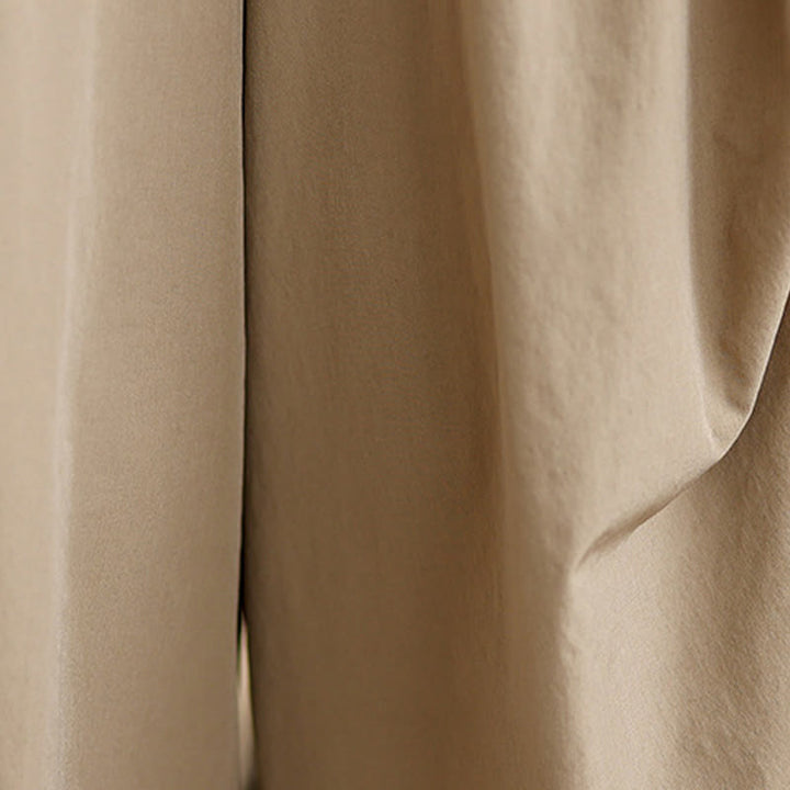 Pantalones anchos de algodón para mujer con diseño plisado irregular de verano Buddha Stones y bolsillos - image 6