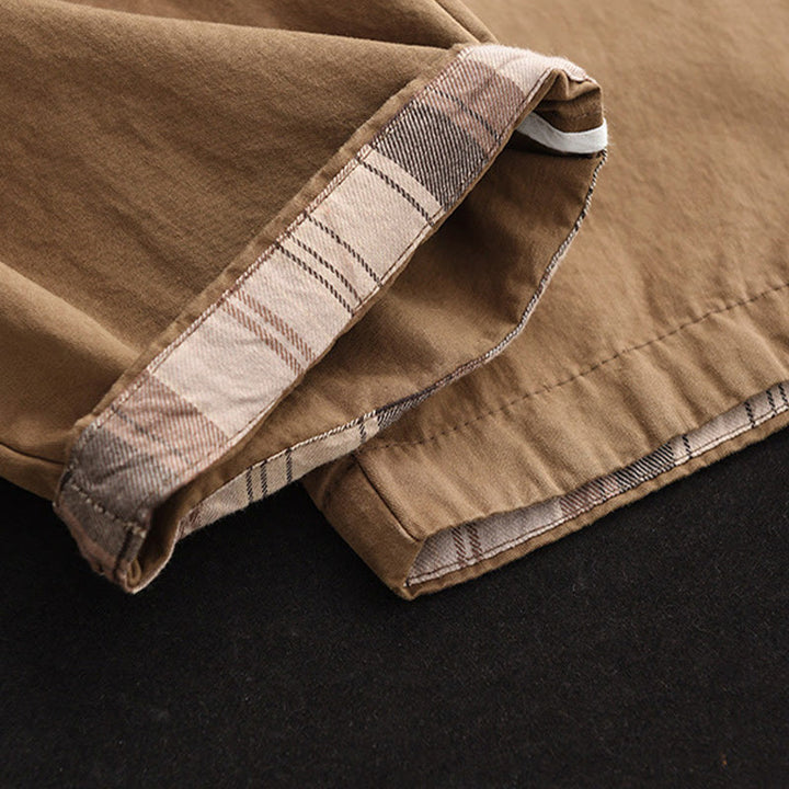 Pantalones harén de algodón con puños parcheados, informales, con bolsillos, para mujer - image 5