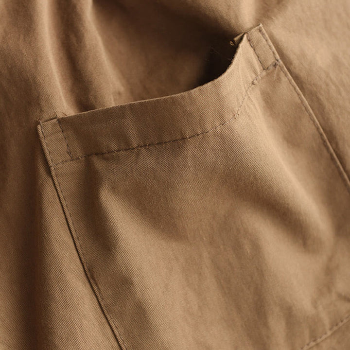 Pantalones harén de algodón con puños parcheados, informales, con bolsillos, para mujer