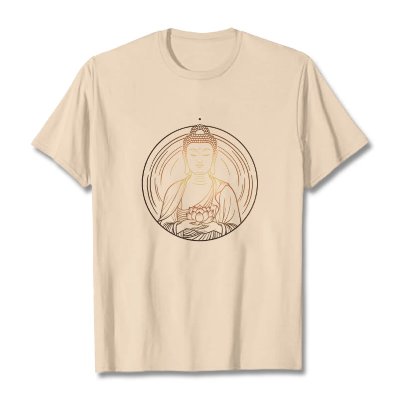 Camiseta con Buddha Stones dorado sosteniendo una flor de loto y piedras de Buda - Sopa de mariscos - 2XL - image 9