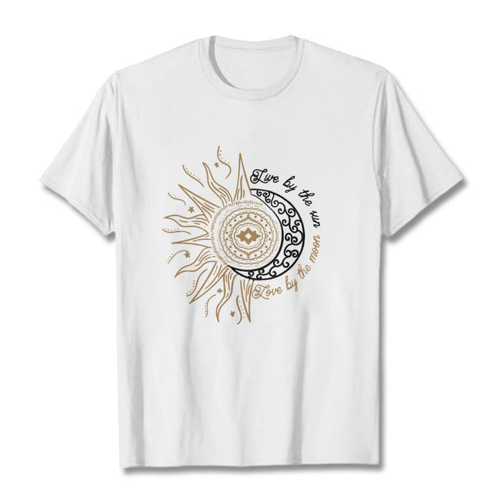 Camiseta " Buddha Stones, vive al sol, ama a la luna" - Blanco - 2XL - image 6