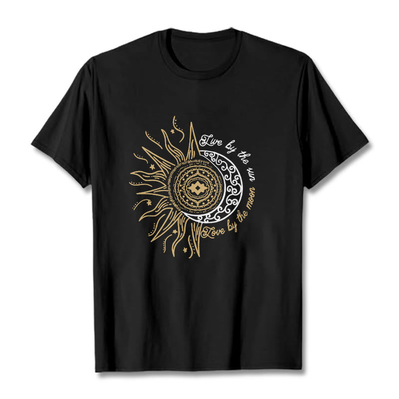 Camiseta " Buddha Stones, vive al sol, ama a la luna" - Negro - 2XL - image 0