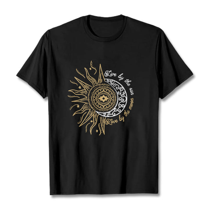 Camiseta " Buddha Stones, vive al sol, ama a la luna" - Negro - 2XL - image 0