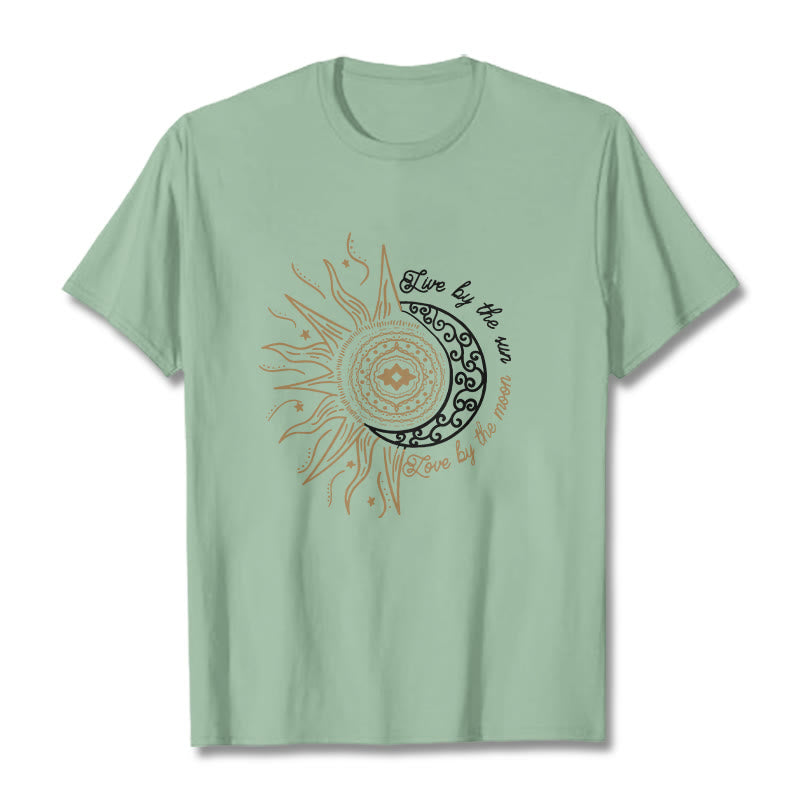Camiseta " Buddha Stones, vive al sol, ama a la luna" - Verde pálido - 2XL - image 15