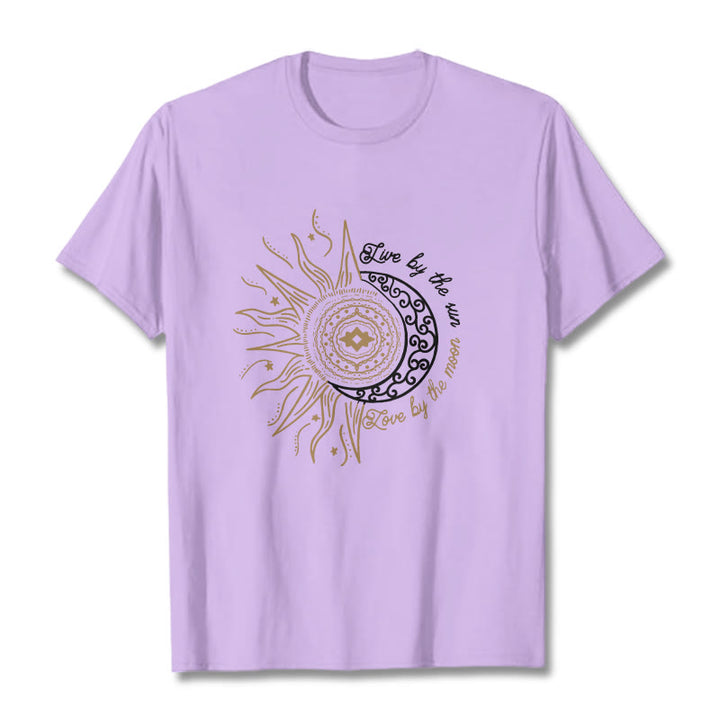 Camiseta " Buddha Stones, vive al sol, ama a la luna" - Ciruela - 2XL - image 17