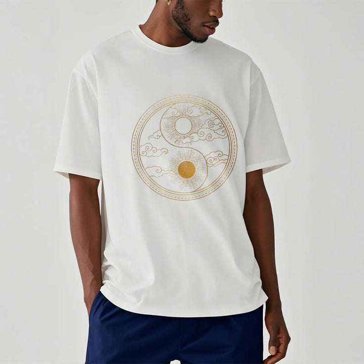 Camiseta con Buddha Stones, Yin Yang, sol y nubes auspiciosas - image 9