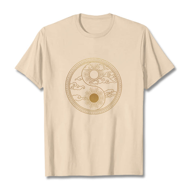 Camiseta con Buddha Stones, Yin Yang, sol y nubes auspiciosas - Sopa de mariscos - 2XL - image 13