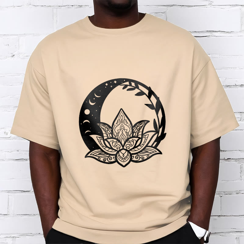 Camiseta con Buddha Stones, flor de loto, sol, luna y vides entrelazadas - image 10