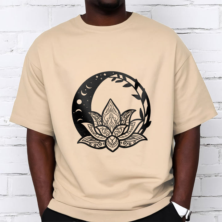 Camiseta con Buddha Stones, flor de loto, sol, luna y vides entrelazadas - image 9