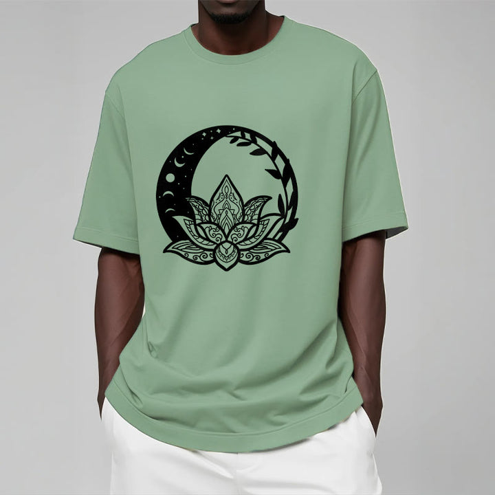 Camiseta con Buddha Stones, flor de loto, sol, luna y vides entrelazadas - image 16