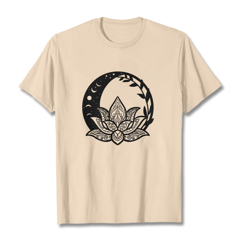 Camiseta con Buddha Stones, flor de loto, sol, luna y vides entrelazadas - Sopa de mariscos - 2XL - image 9