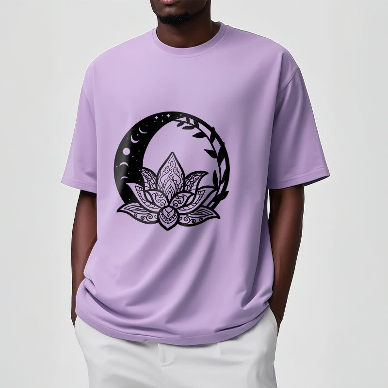 Camiseta con Buddha Stones, flor de loto, sol, luna y vides entrelazadas - image 18