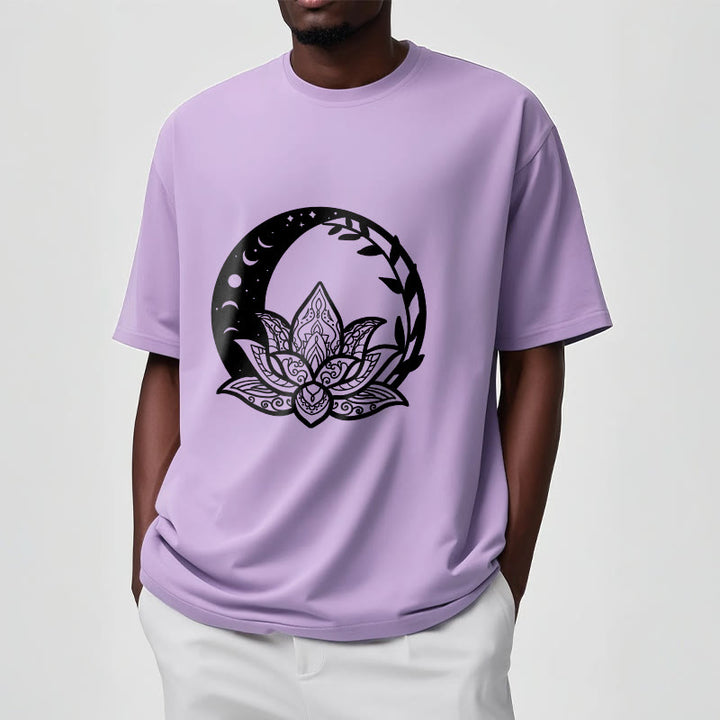 Camiseta con Buddha Stones, flor de loto, sol, luna y vides entrelazadas - image 18