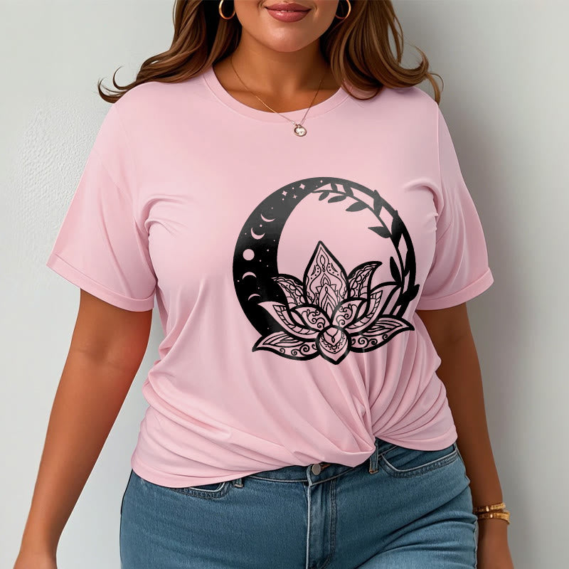 Camiseta con Buddha Stones, flor de loto, sol, luna y vides entrelazadas - image 14