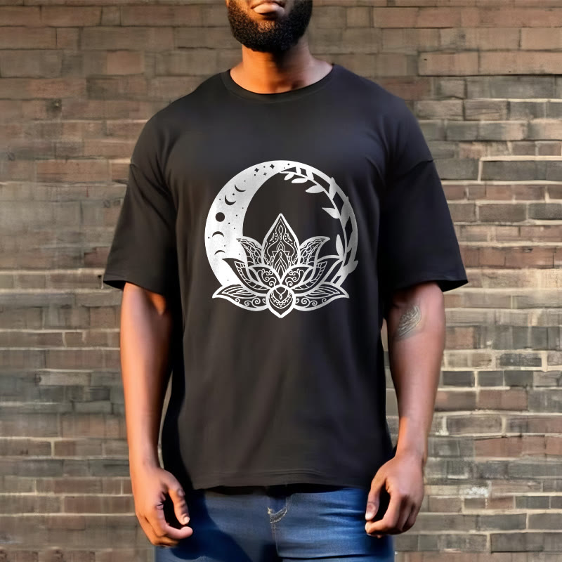 Camiseta con Buddha Stones, flor de loto, sol, luna y vides entrelazadas - image 7